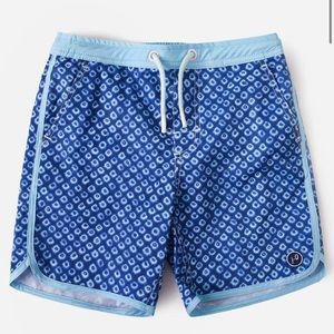 NWT johnnie-o Youth Boy’s Richey Elastic Board Shorts Swim Trunks Lux Designer
